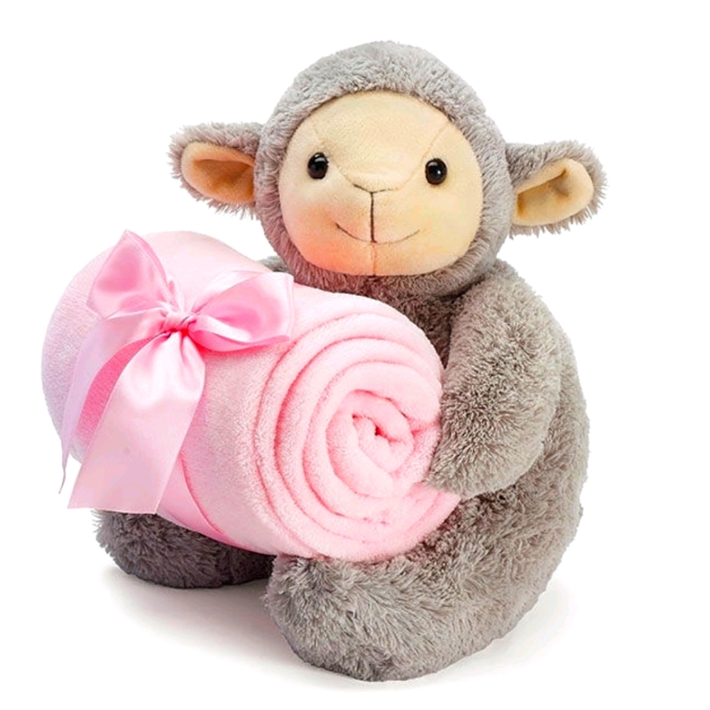 " Super Soft 10" Plush Lamb w Blanket